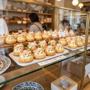 【六甲駅すぐ】店内ぜんぶ猫だらけ！？新しくできたパティスリーがええ感じやで、にゃー！　＃カフェ　＃スイーツ