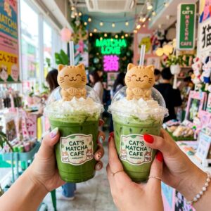 【ネコ好き必見】可愛さ倍増の特製ドリンク！原宿食べ歩きはこれで決まりやろにゃー！ ＃スイーツ　＃カフェ