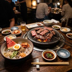 守口駅チカで焼肉パーティにゃ！「がんてつ」の厚切り肉が旨すぎて、もう止まらんにゃん！！  ＃焼肉