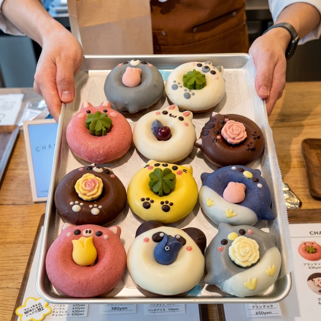 【神戸】可愛すぎて食べられないにゃ🐾「CHARMANT Cafe」の動物ドーナツが癒やし度100%！ ＃スイーツ　＃ドーナツ