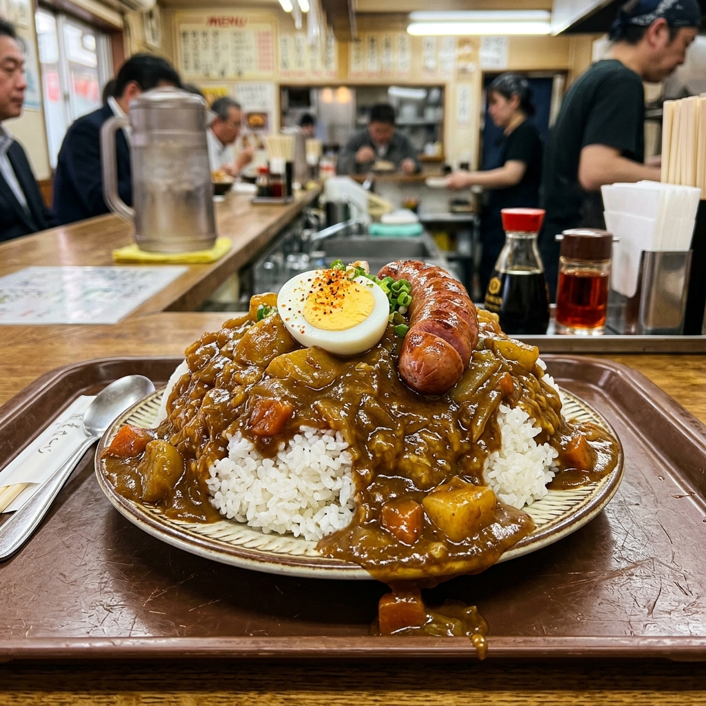 【爆量注意】12時半に完売する幻のカレー!上本町「からめん亭」のミニがミニやなくて笑うしかない件について!