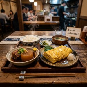 ごはん泥棒確定！「出汁 小林」の羽釜炊きごはんと絶品だし巻き、これぞ日本人の理想の定食やろ～　＃だし巻き玉子　＃和食