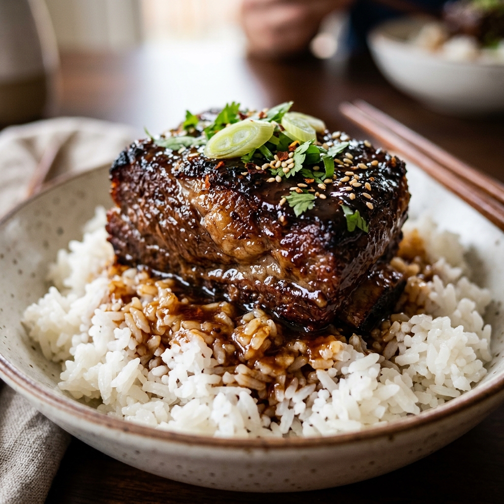 白ご飯に乗せたガッツリ肉