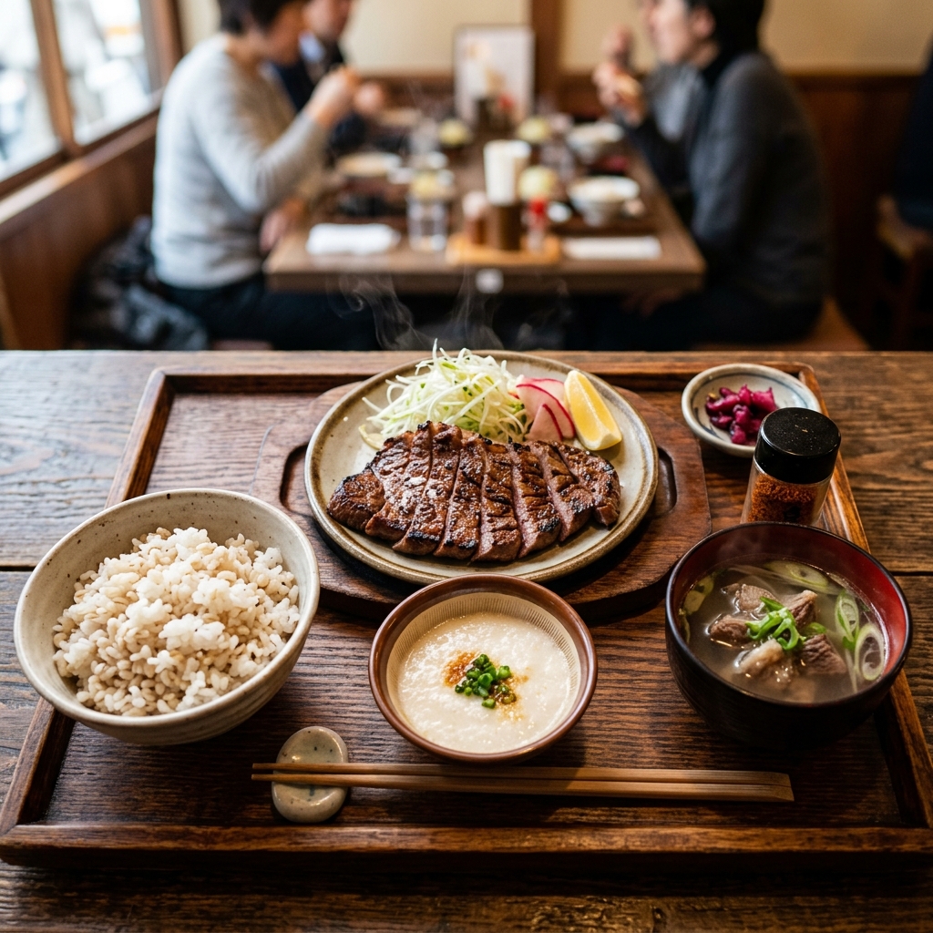 女性でもペロリやで!梅田「ねぎし」のヘルシー牛たん定食が美味すぎてリピ確定やわ〜!#肉 #牛タン