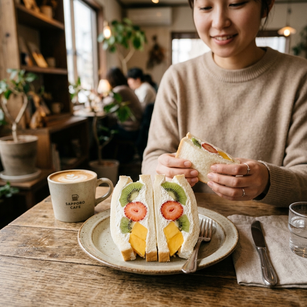 札幌のフルーツサンド決定版！？「さえら」のたらばがに＆フルーツサンドが神すぎるでｗｗｗ ＃スイーツ