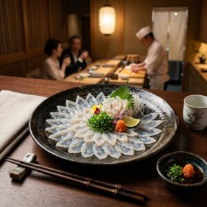山口・下関で極上ふぐ刺し!?「ふぐ処 喜多川」のてっさが美しすぎるでwww #和食